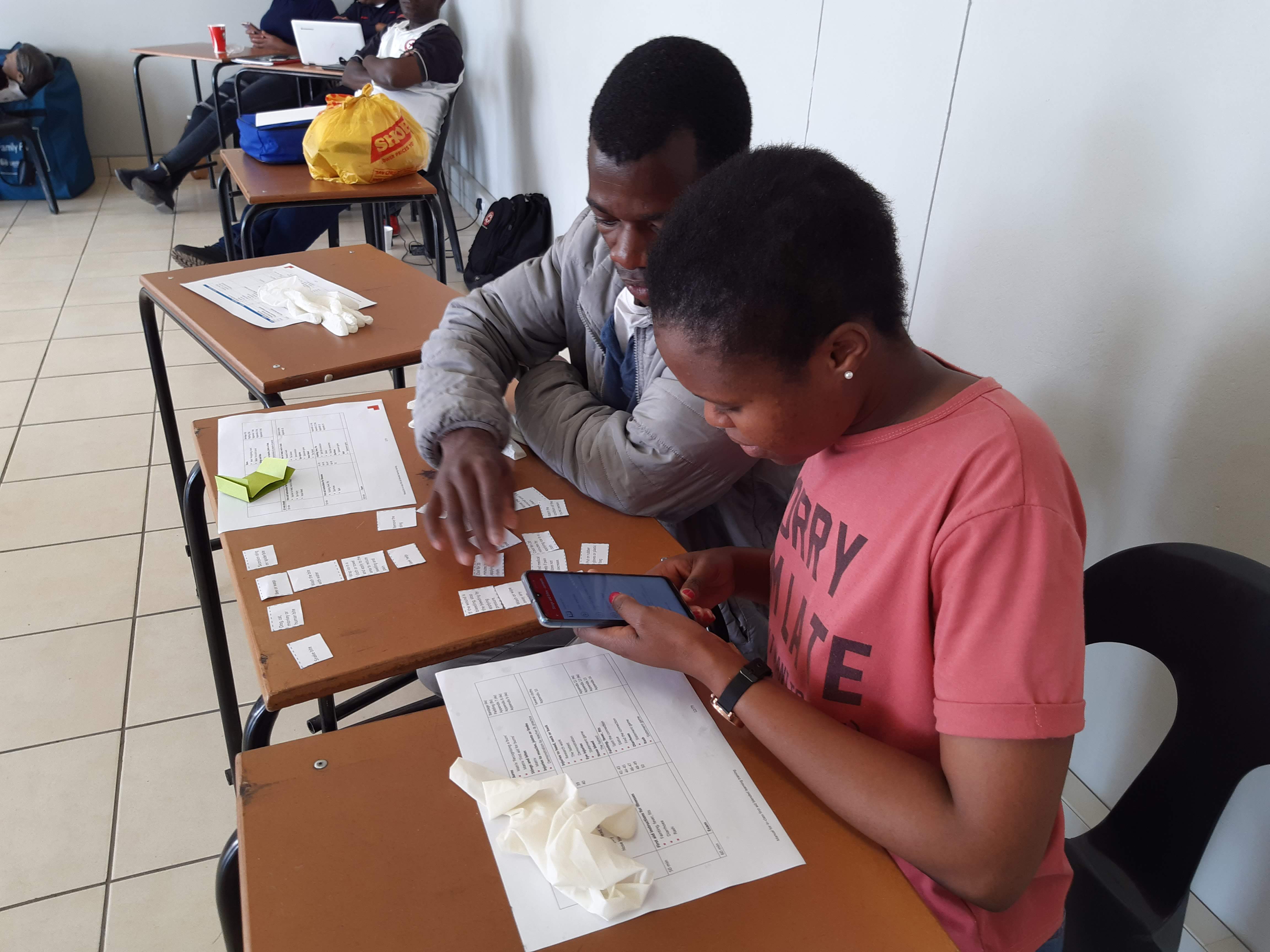 First aid blended learning with a first aid application Activities